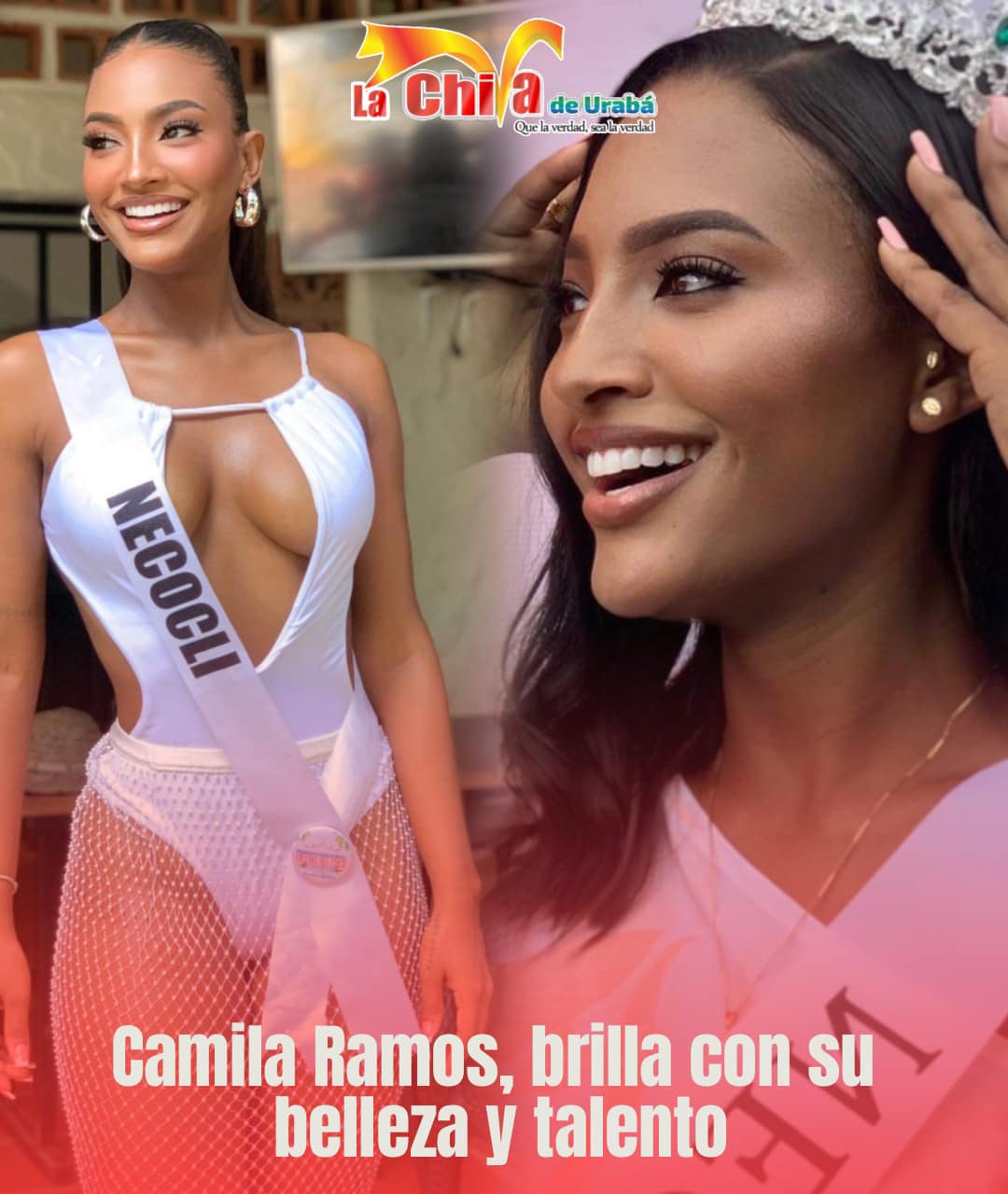 Camila Ramos Galé, de 20 años y nativa de Necoclí, la Reina Nacional del Coco 2024