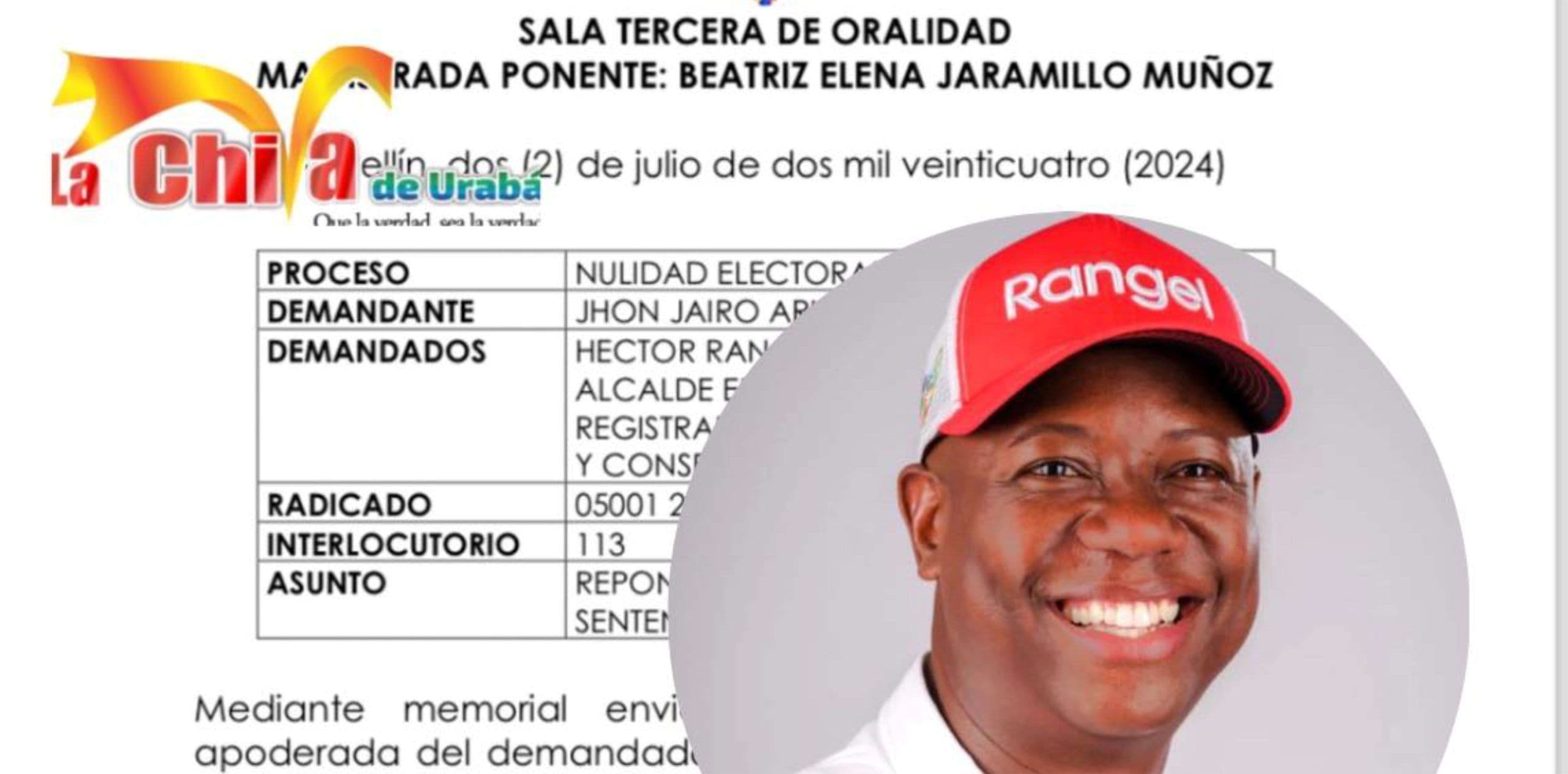 El Tribunal Administrativo de Antioquia le concedió la apelación que le había negado a Héctor Rangel y mandó el expediente al Consejo de Estado