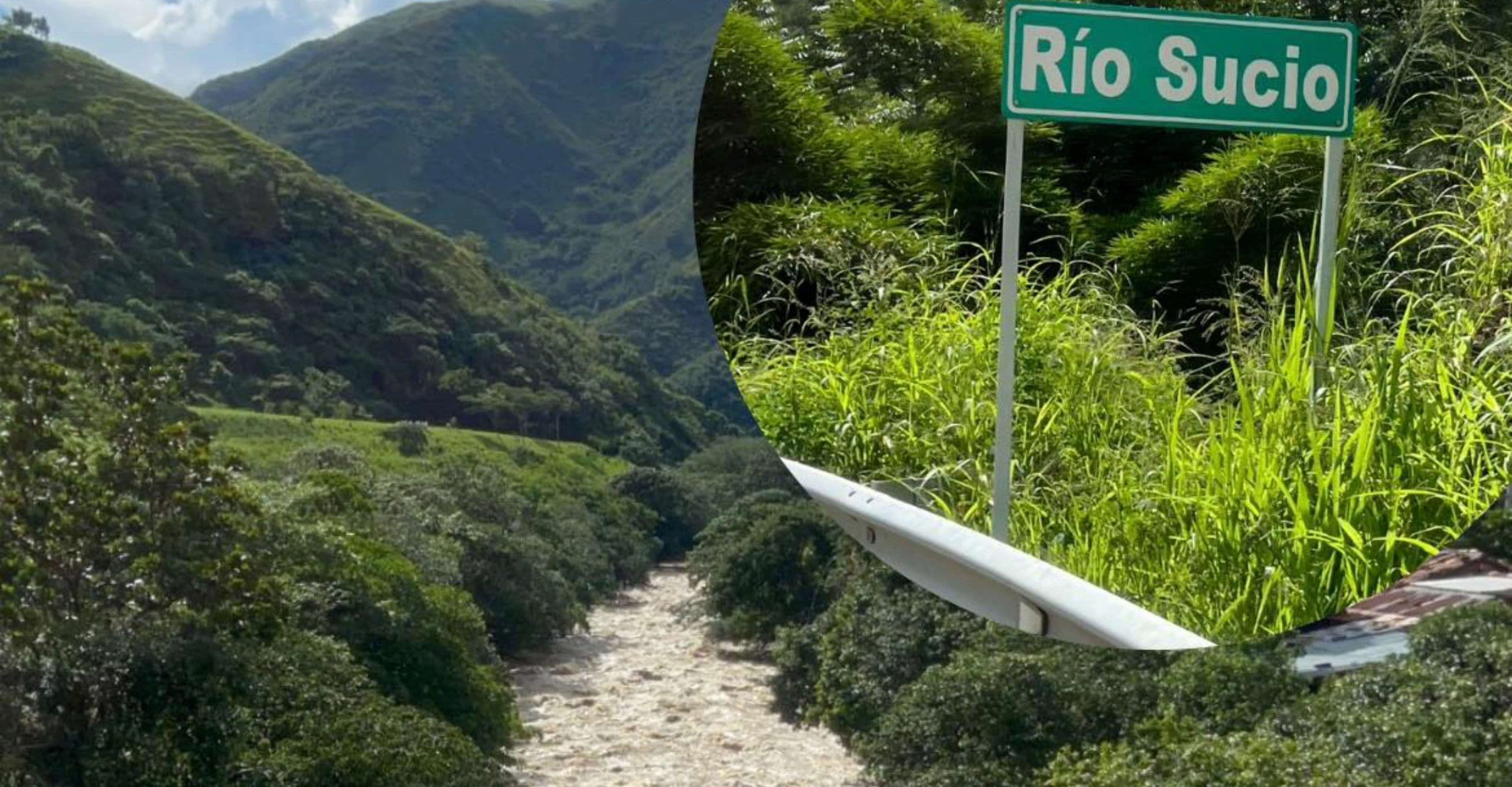 El Rio Sucio al entrar a Carmen del Darién es llamado Curbaradó y desemboca en el Atrato