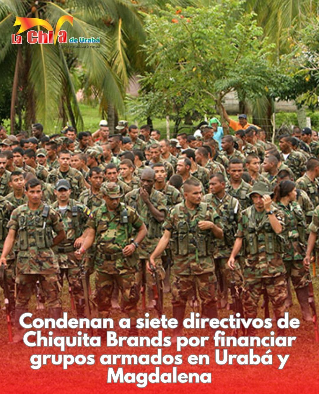 Condenados altos directivos de Chiquita Brands por financiar paramilitares en Urabá y Magdalena