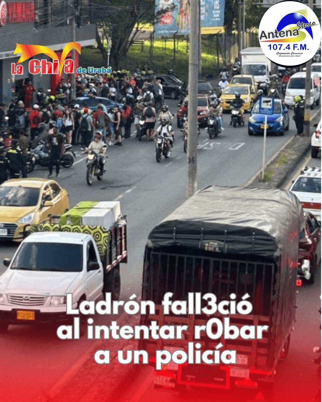 Asaltante intentó robar a un policía que estaba en descanso y murió en el intento
