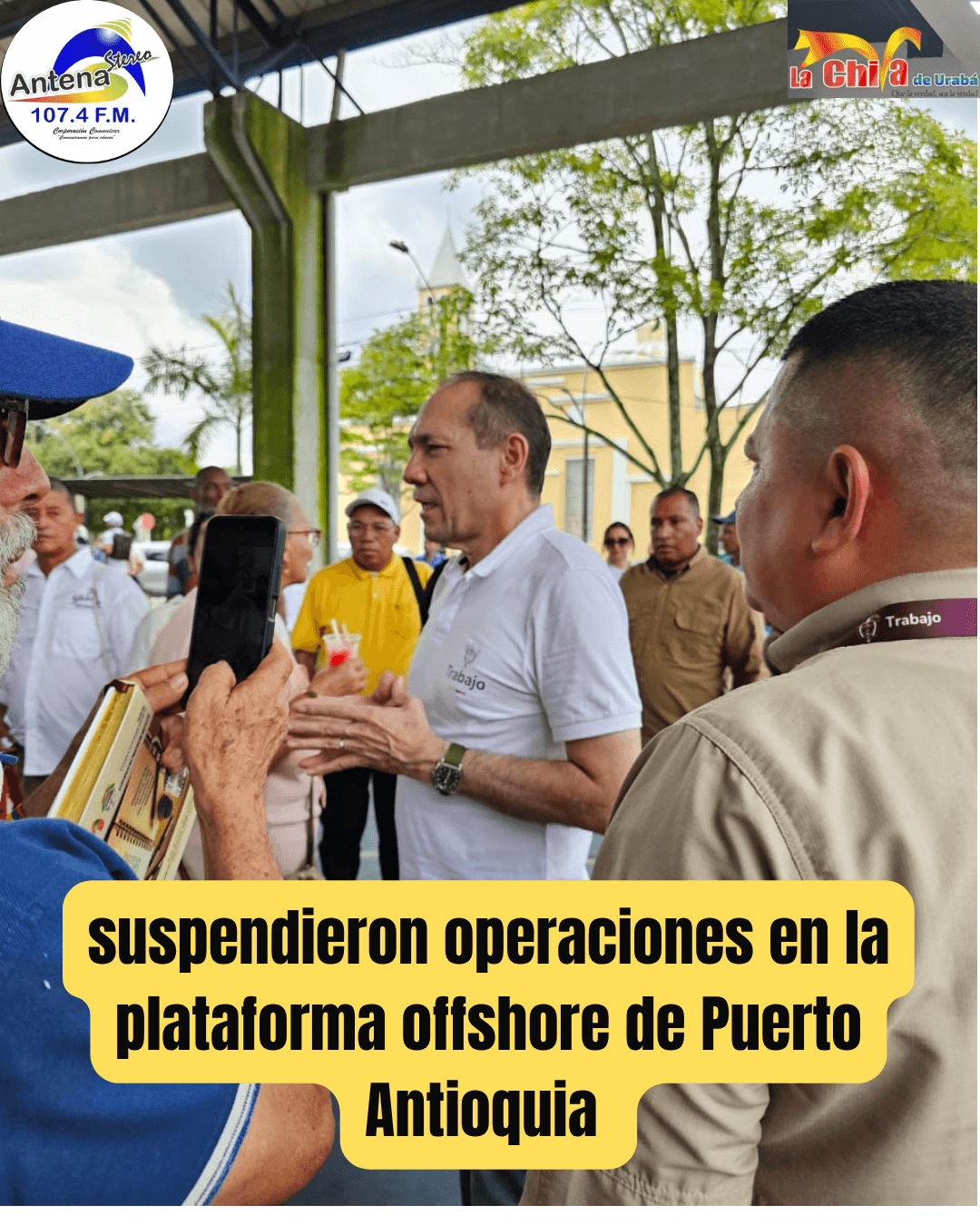 Min-Trabajo inspeccionó a Puerto Antioquia y suspendieron operaciones en la plataforma offshore