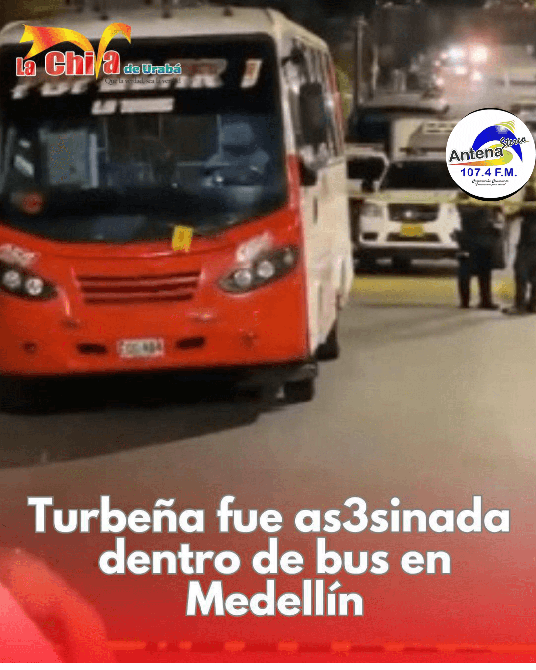 Noticias del doble asesinato dentro de bus en Medellín, iban por la venezolana; la turbeña nada tenía que ver