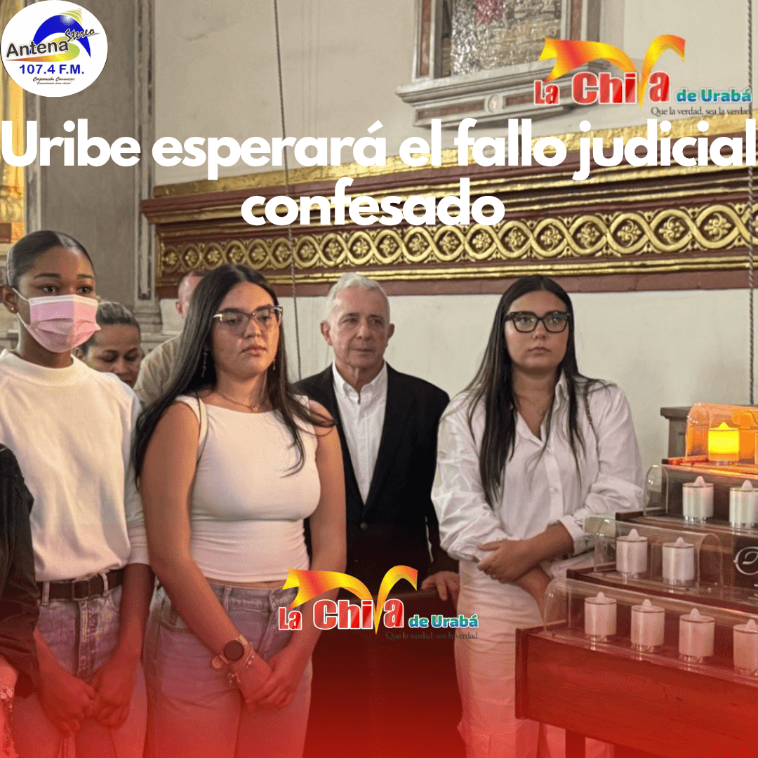 Uribe Vélez estuvo en misa en Medellín; esperará el fallo confesado