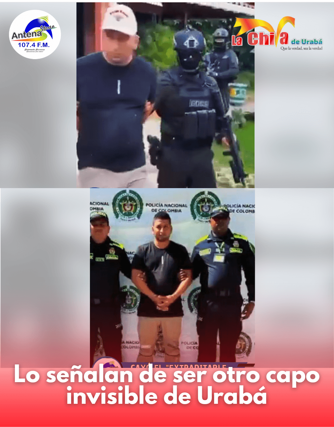 Cayó alias Oscar el "Extraditable Invisible" de Urabá