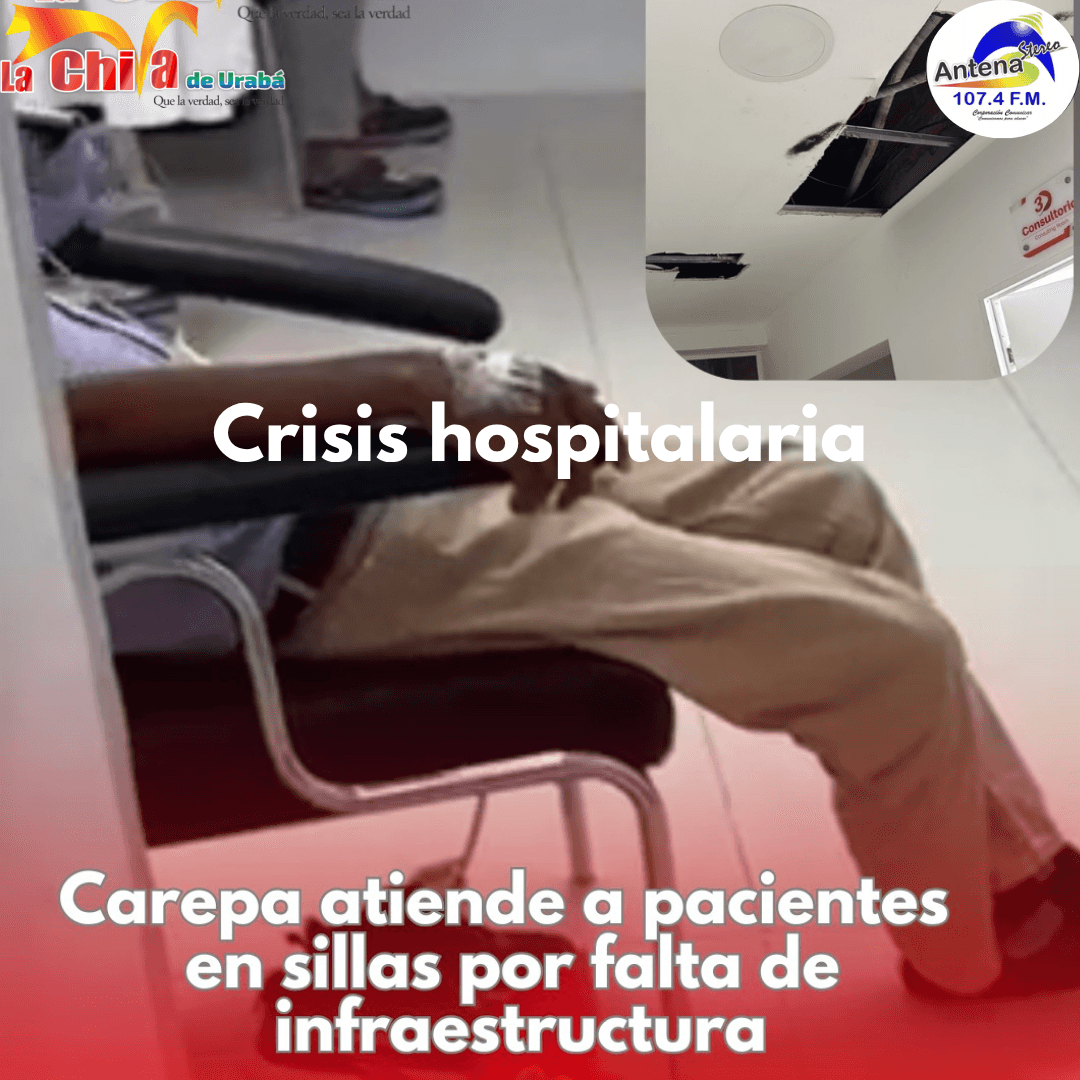 Pacientes atendidos en sillas a falta de camas en urgencias del hospital de Carepa
