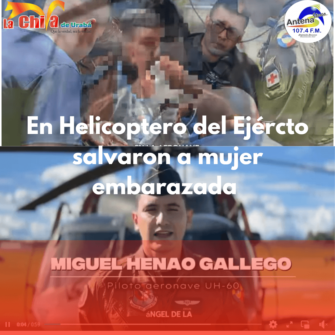 Joven embarazada fue evacuada de urgencia desde Quibdó por la Fuerza Aérea Colombiana