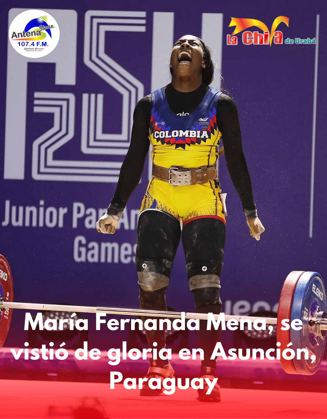 María Fernanda Mena, de Apartadó a la gloria panamericana en Asunción