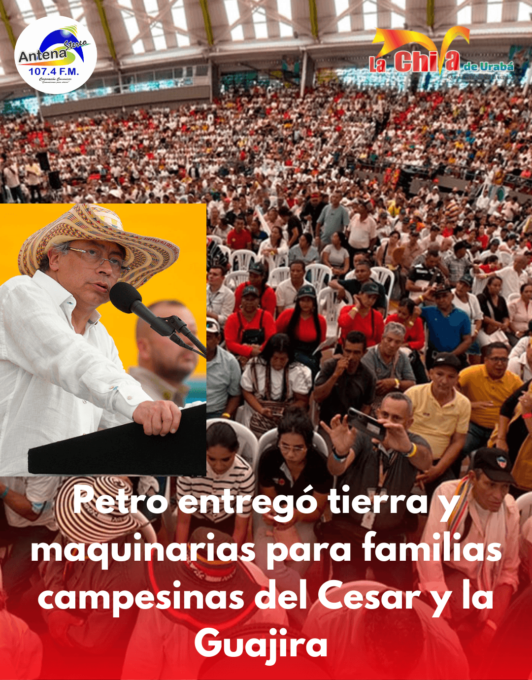 Gobierno de Petro entregó 6.805 hectáreas a campesinos del Cesar