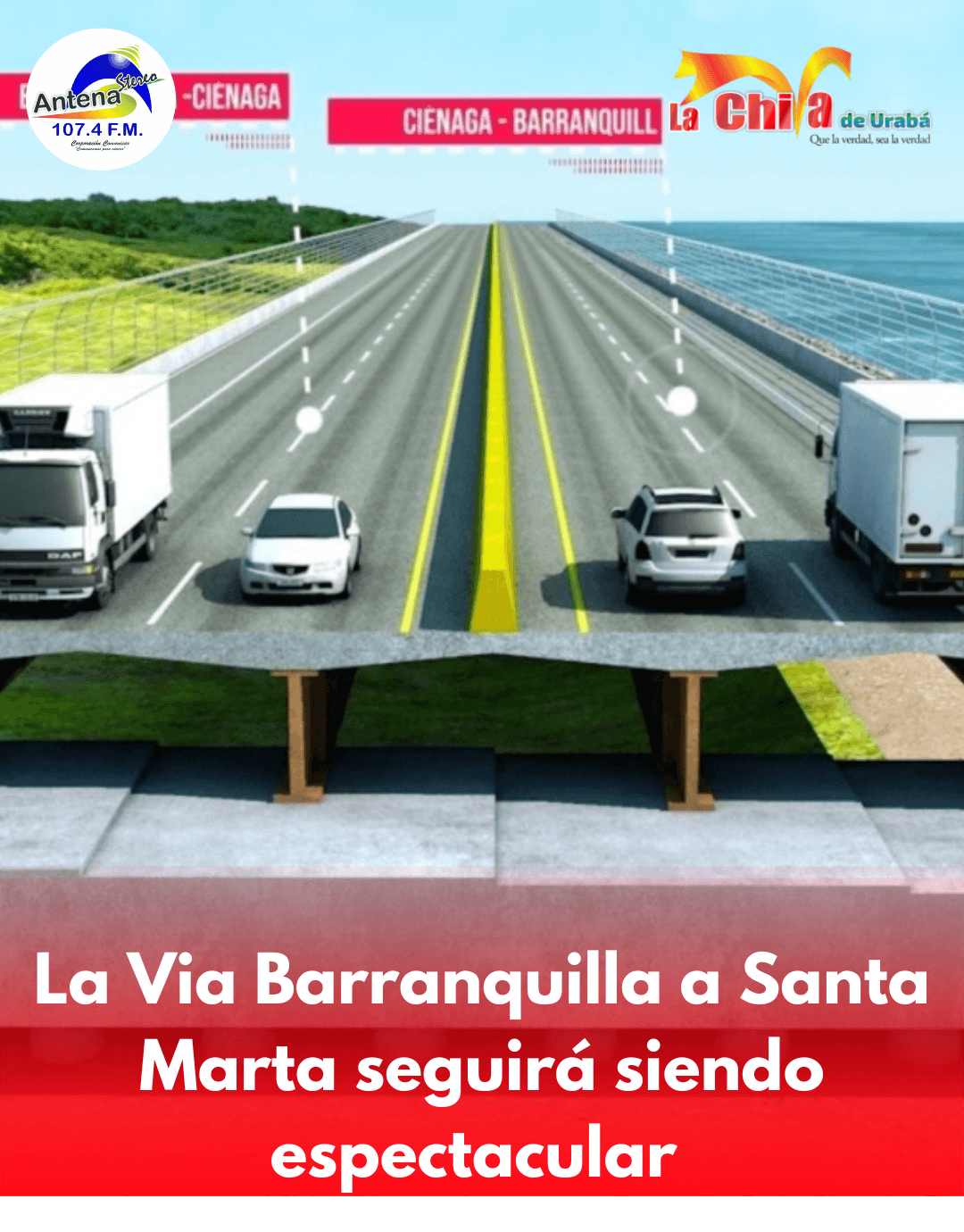 ANLA dio luz verde a viaductos en la vía Ciénaga – Barranquilla