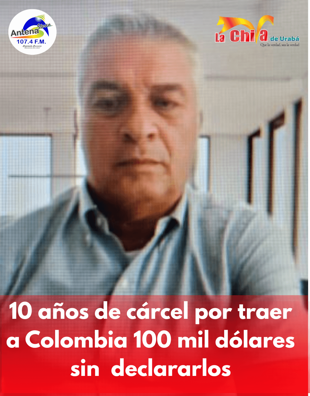 Lo condenaron a 10 años de prisión por Traer escondidos 100.000 dólares al país