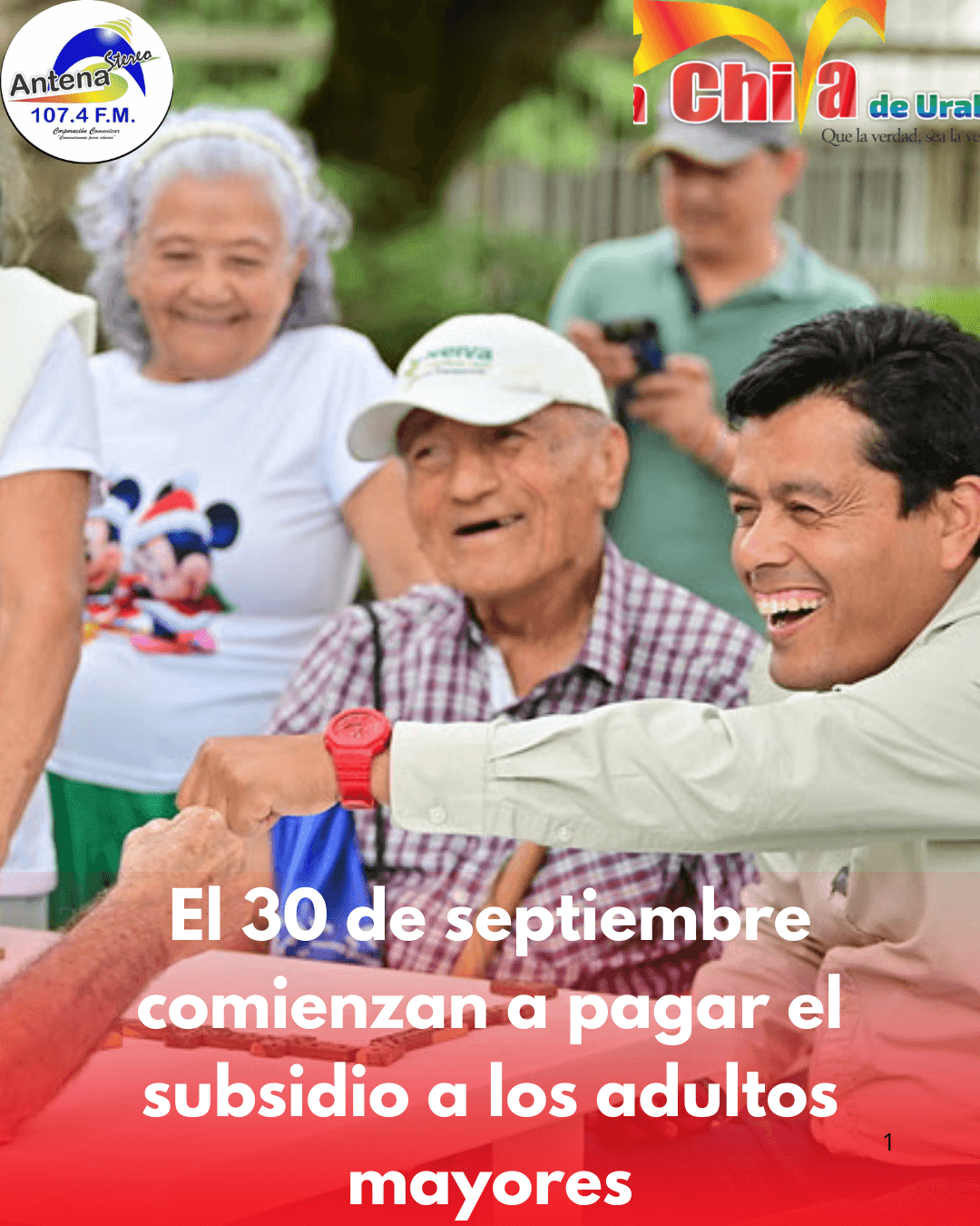 El 30 comienzan a pagar Colombia Mayor a más de 1,6 millones de adultos mayores