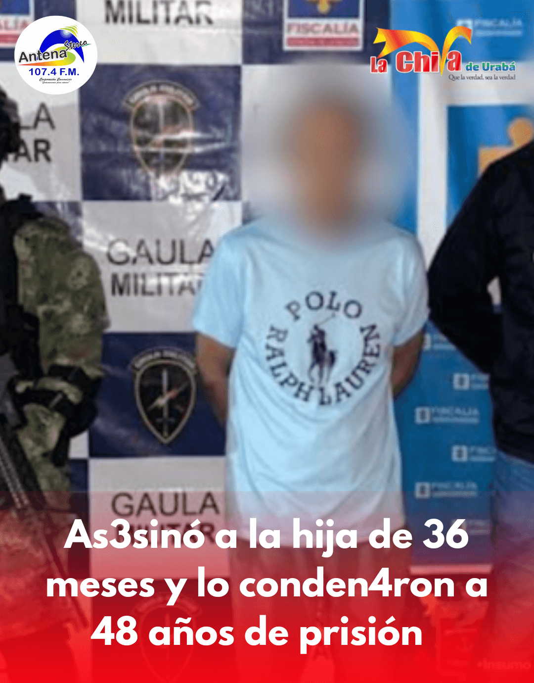Lo condenaron a 48 años de prisión:  Asesinó a la hija de 3 años