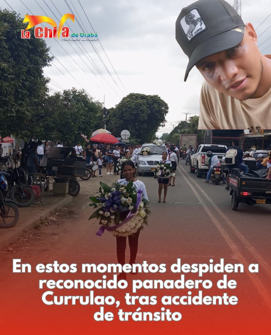 Así fue el sepelio de Franklin Bolaño, el panadero que murió en la carretera