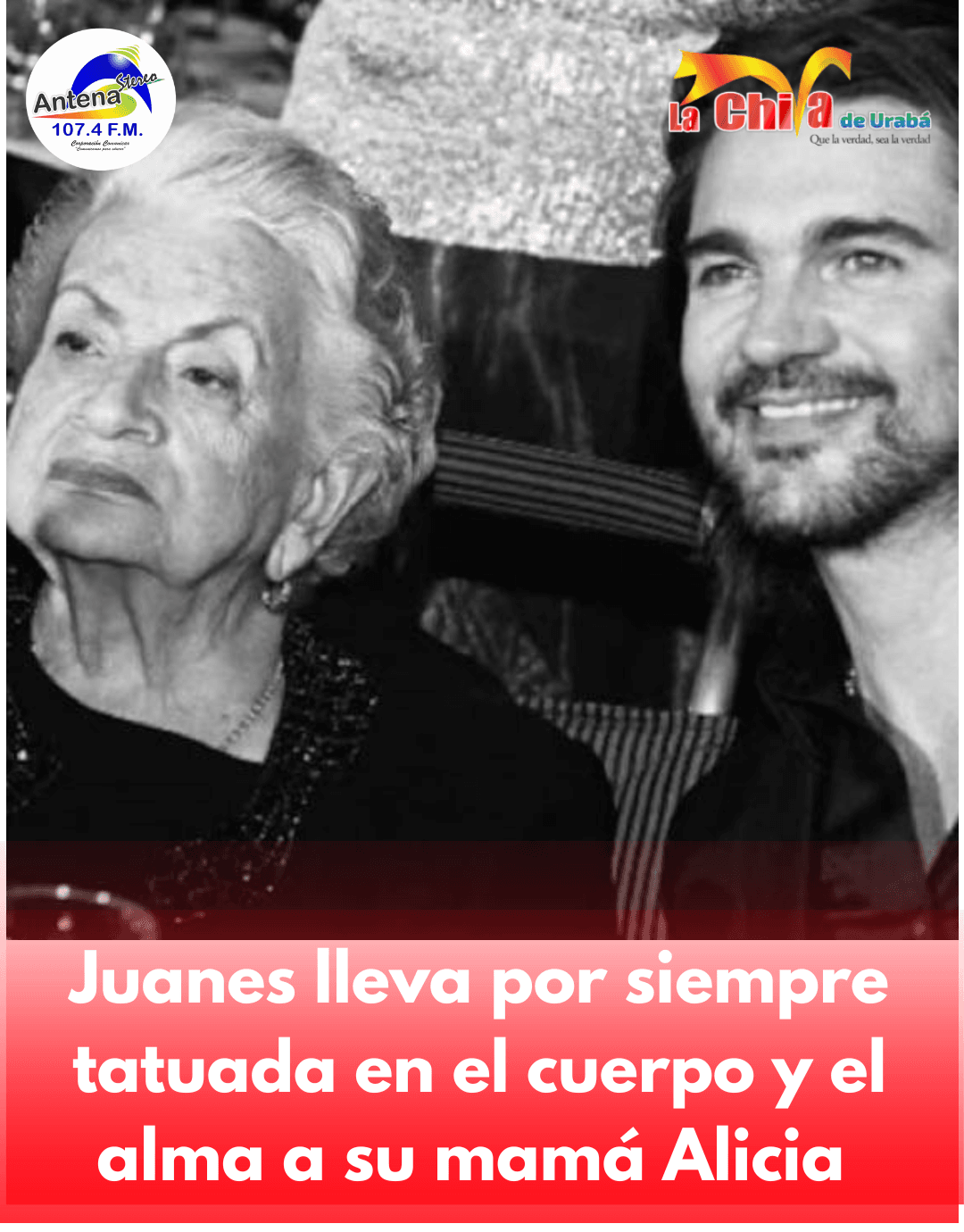 Falleció a los 95 años de edad Alicia Vásquez, madre del cantante Juanes