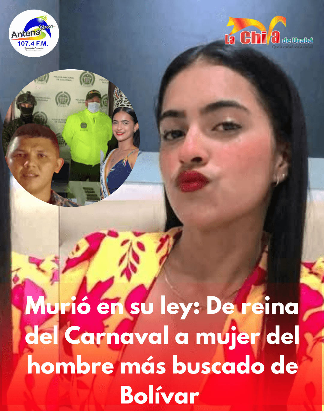 Una reina del Carnaval, era esposa de Luis Díaz, alias ‘Frank’, cabecilla del EGC o Cl4n del G0lfo