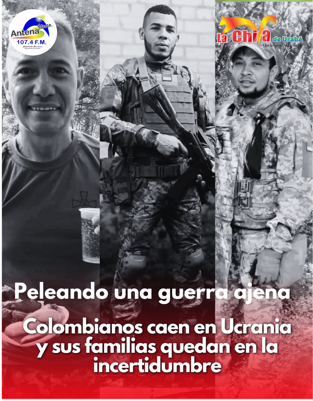 Tres colombianos murieron como mercenarios en la guerra entre Ucrania y Rusia