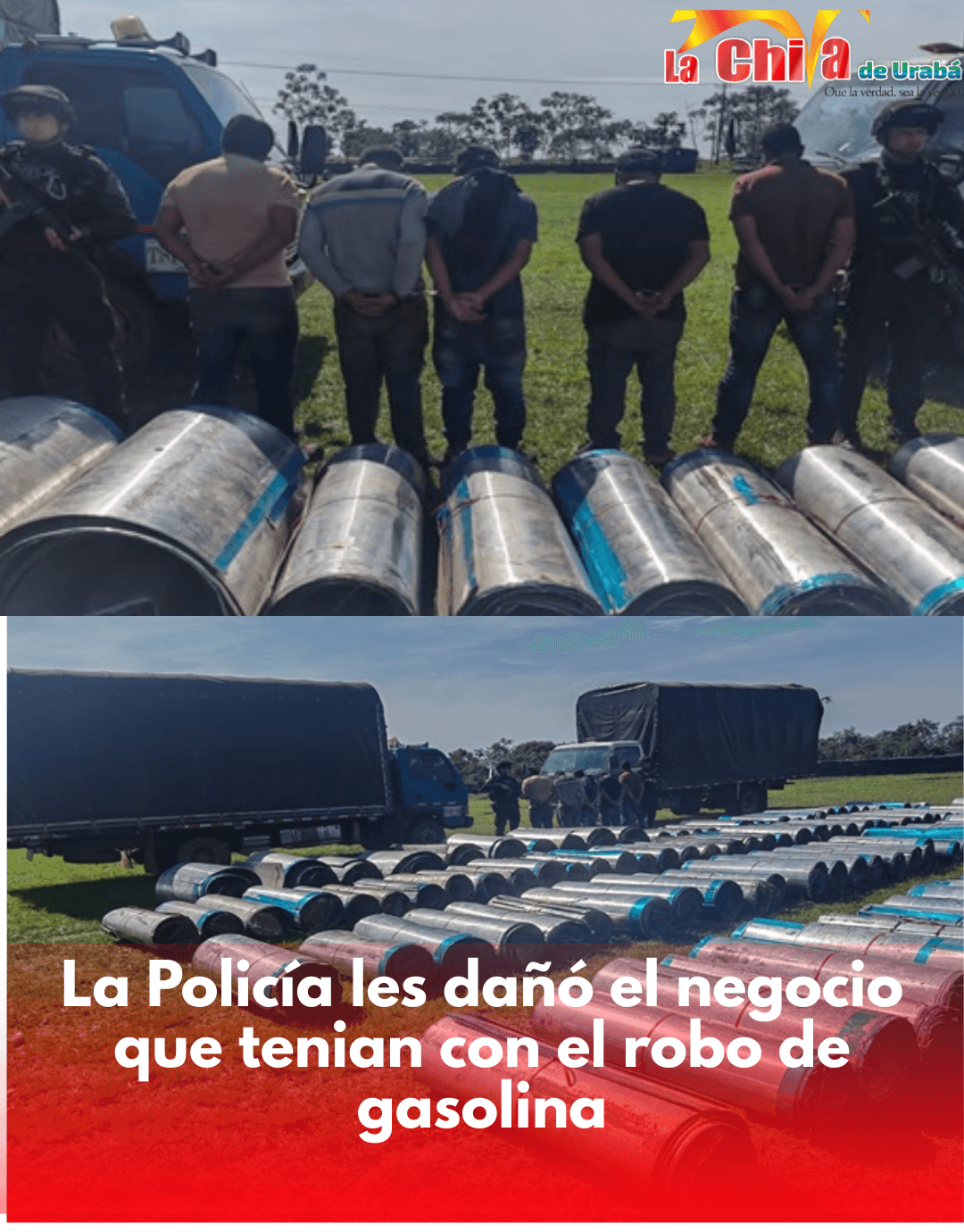 Policía capturó a cinco personas y recuperó gasolina destinadas a actividades ilegales