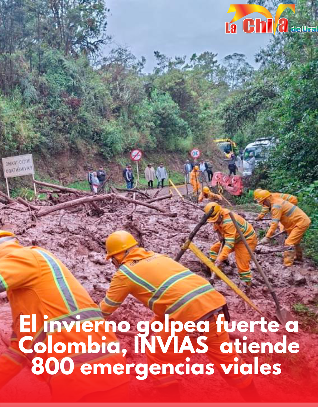 Invías acosada por tremendos aguaceros, hay  880 emergencias viales