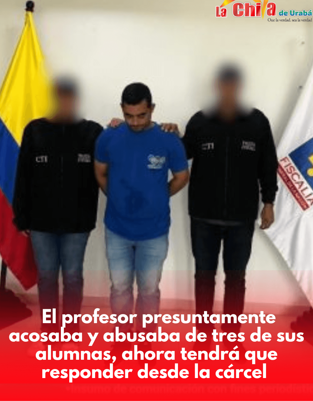 Otro profesor a la cárcel por presuntos ac0so a tres estudiantes