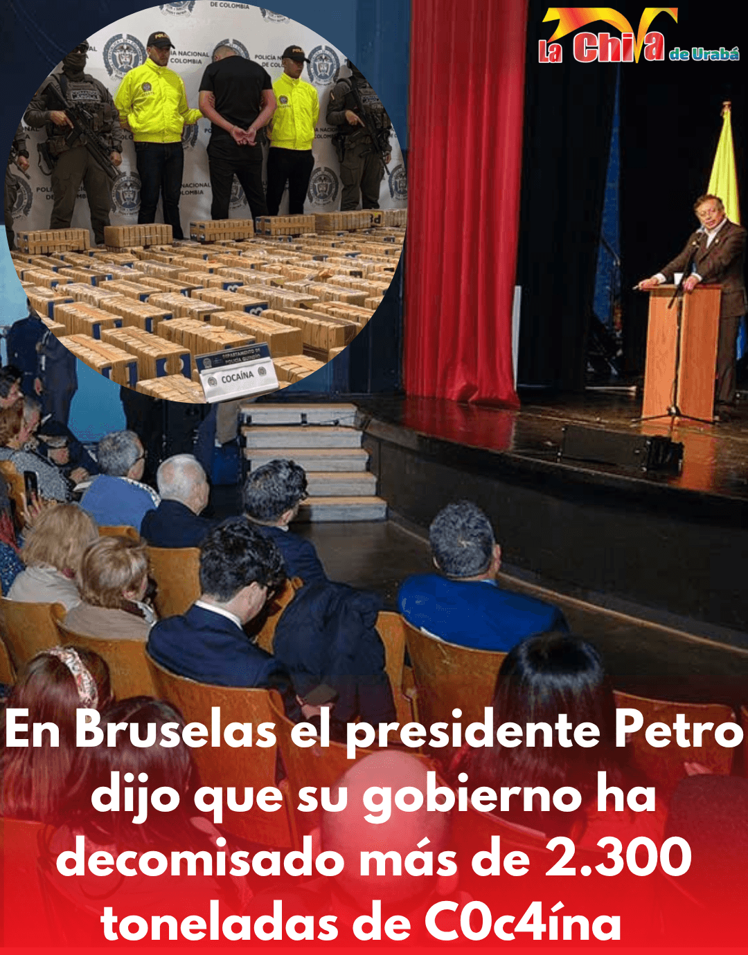 Petro desde Bruselas: “Mi Gobierno ha hecho la mayor incautación de c0c4ína en la historia del mundo”
