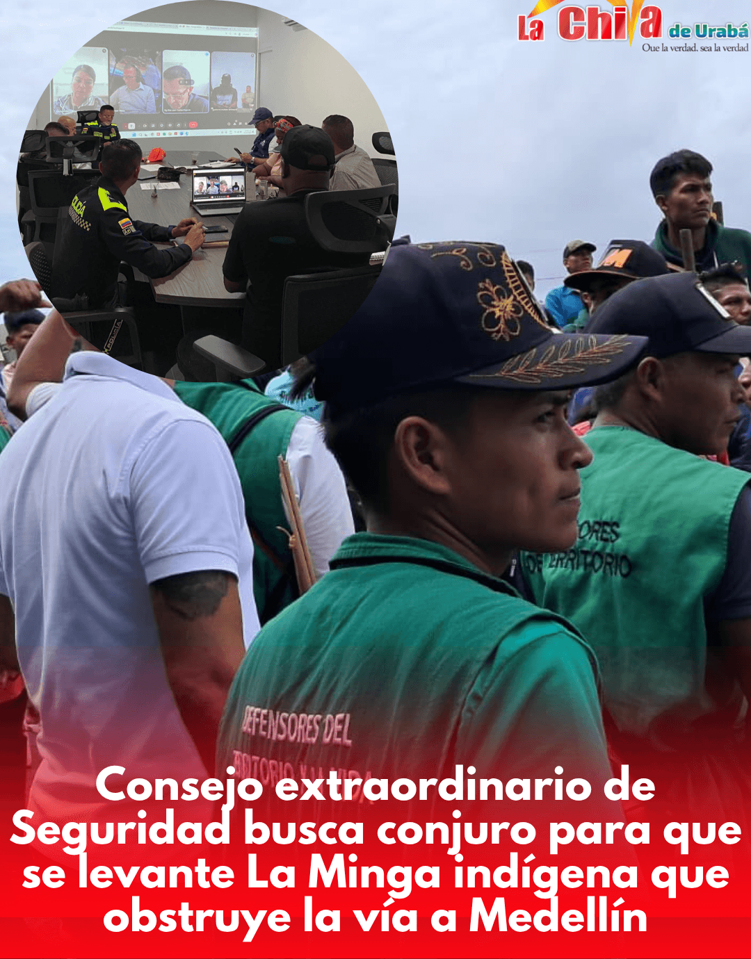 Consejo Extraordinario de Seguridad en Mutatá ante paro en la vía hacia Dabeiba-Medellín