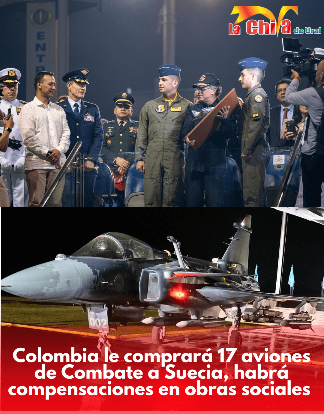 Colombia firmó acuerdo con Suecia para adquirir 17 aviones de combate Gripen