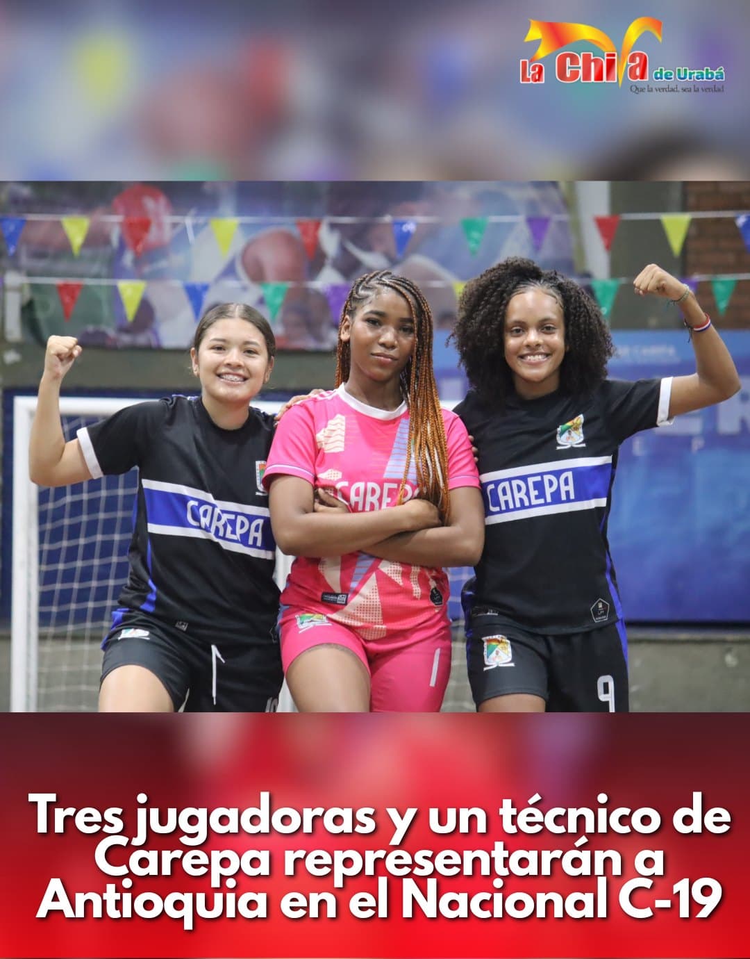 Jugadoras y técnico de Carepa convocados a la Selección Antioquia de Fútbol de Salón