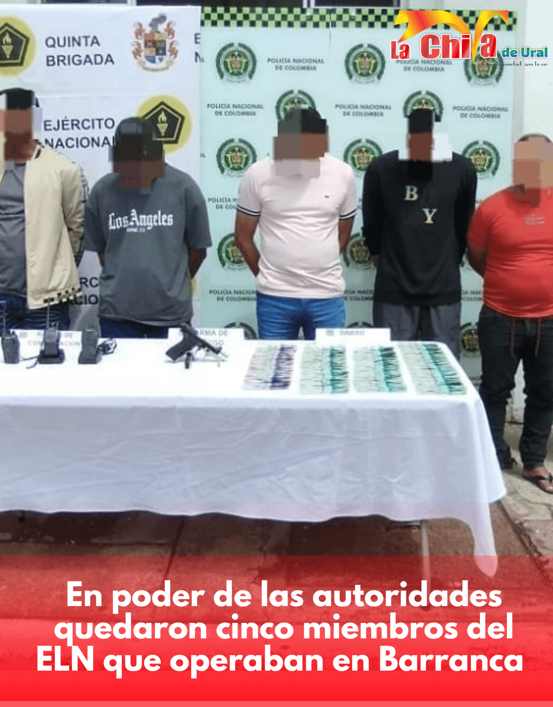 Golpe al ELN, el Ejército capturó a cinco presuntos integrantes de esa organización en Barranca