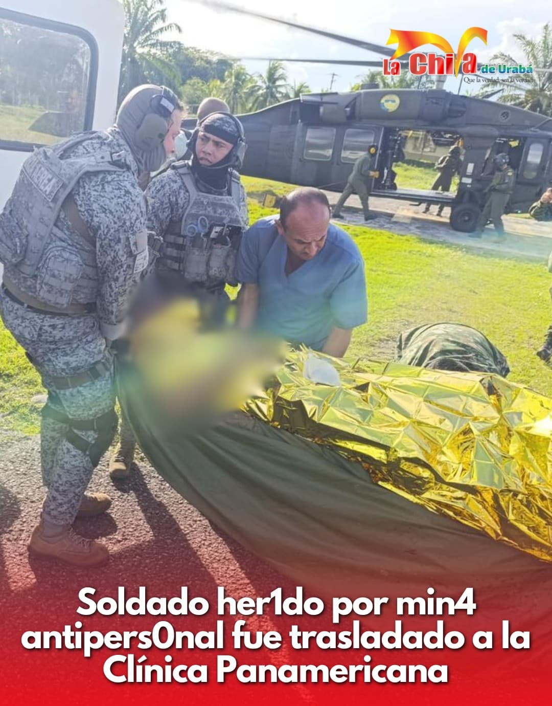 Soldado herido fue evacuado del Chocó a Carepa en misión “Ángel” de la Fuerza Aeroespacial