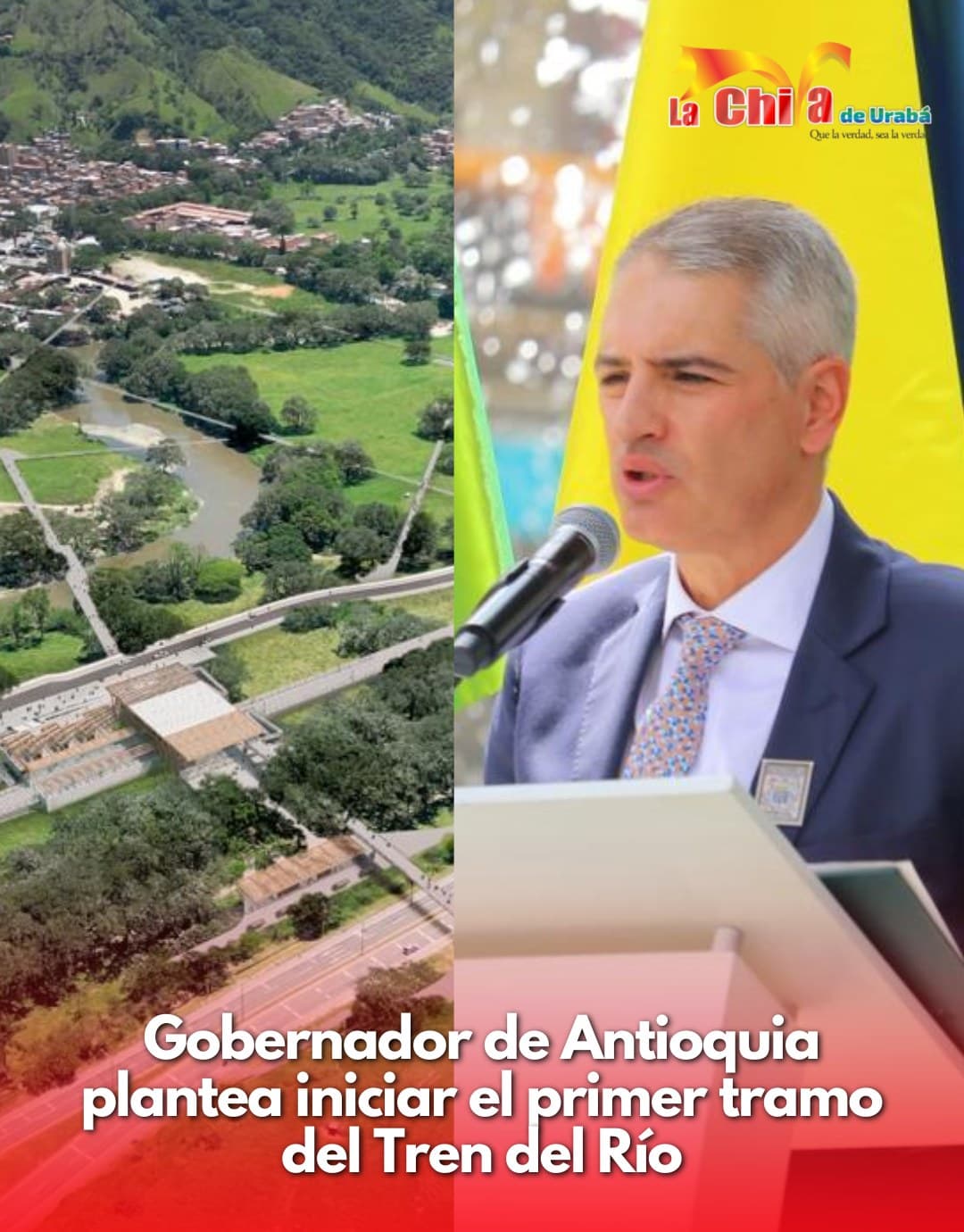 En los 350 años de Medellín el Gobernador confirmó 2,6 billones para el Tren del Río