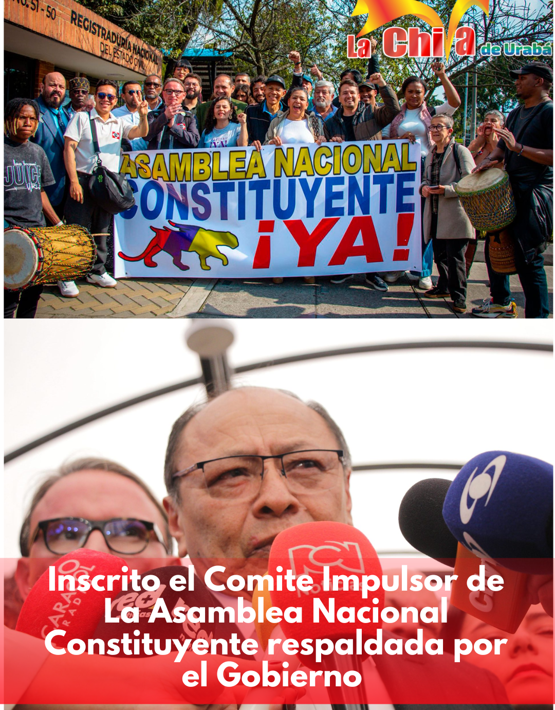 Inscrito el comité promotor para convocar Asamblea Nacional Constituyente
