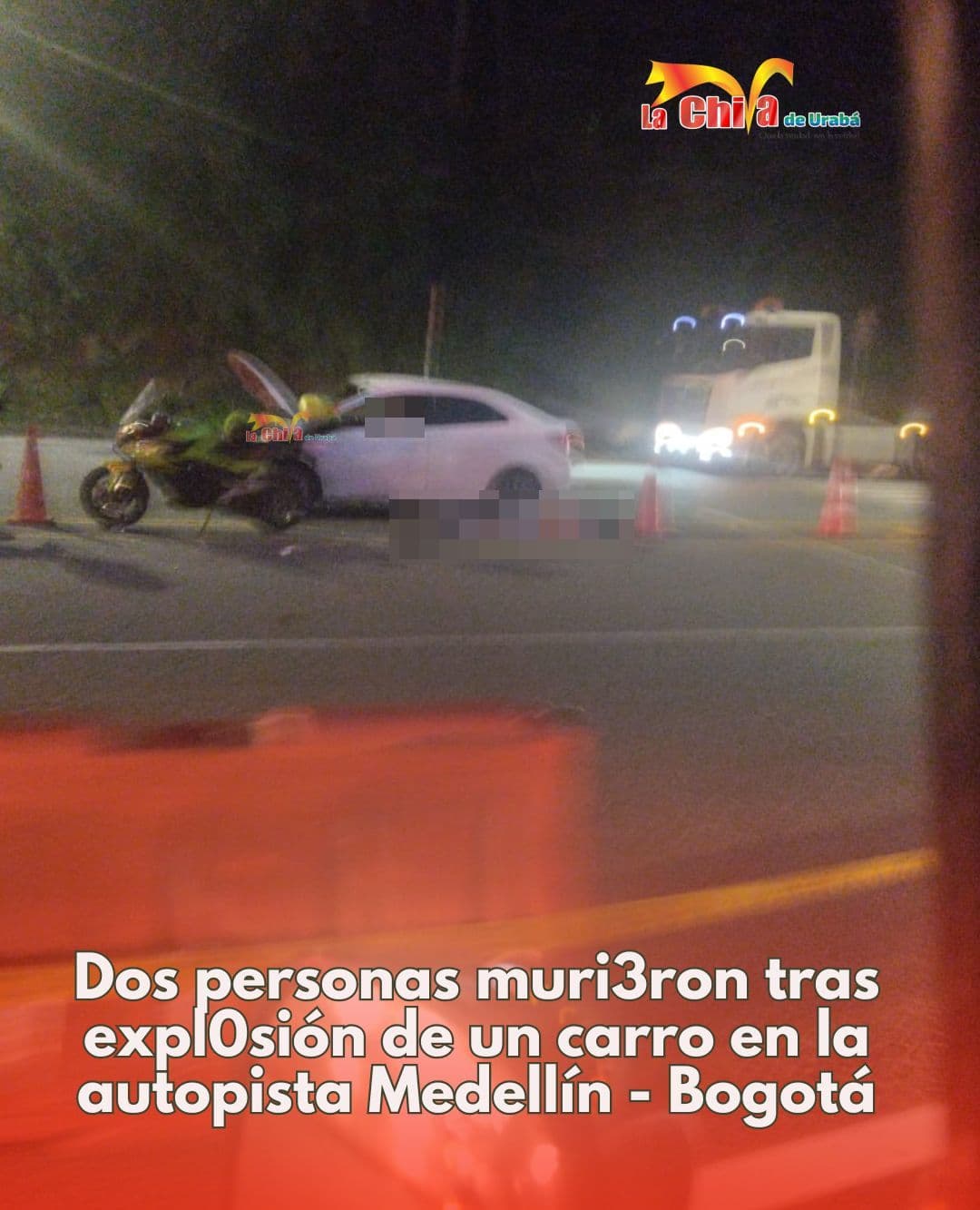 Explosión de vehículo cerca del peaje de Copacabana dejó dos personas muertas
