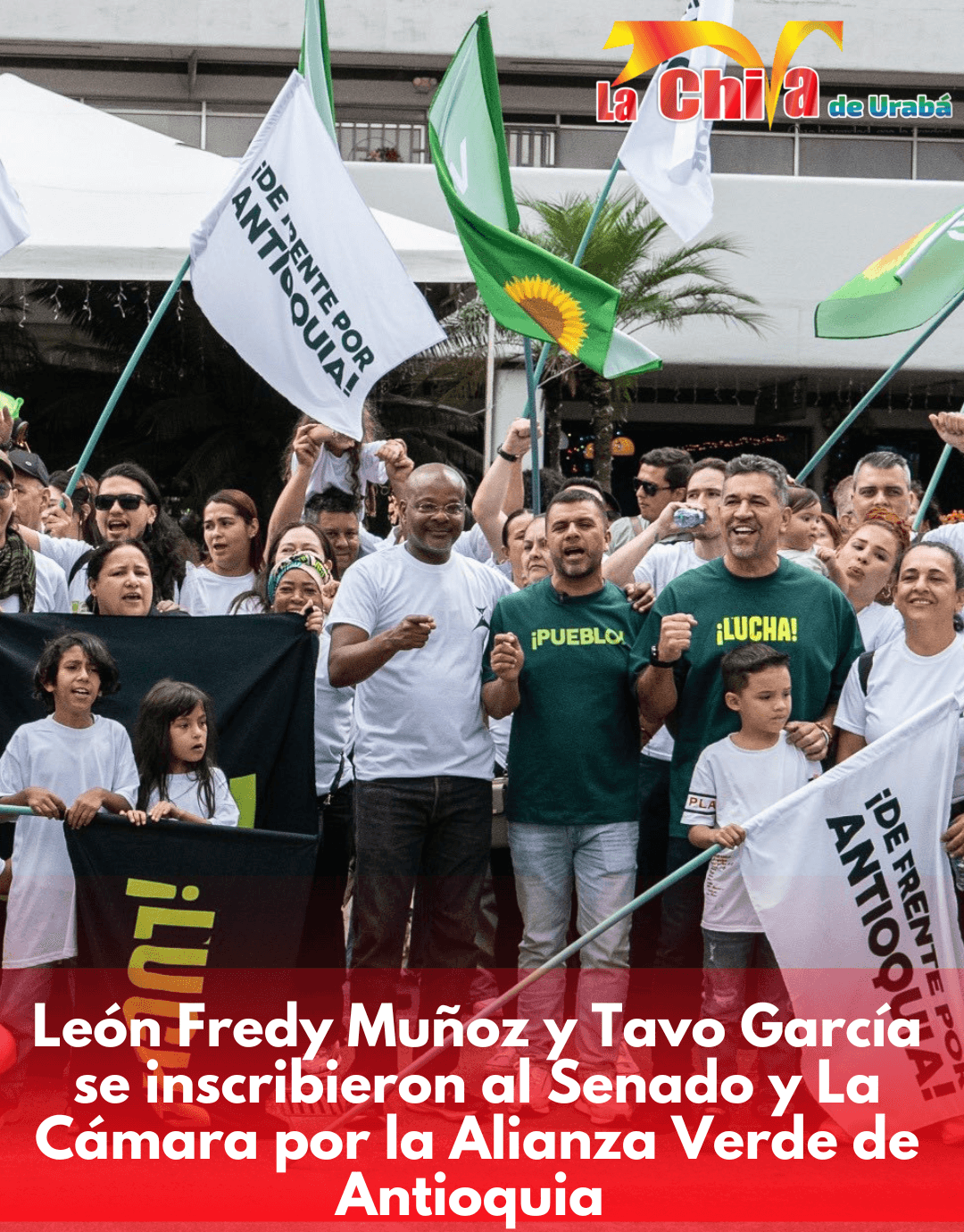 Senador León Fredy Muñoz inscribió su candidatura: “El Verde vuelve a ser del pueblo”