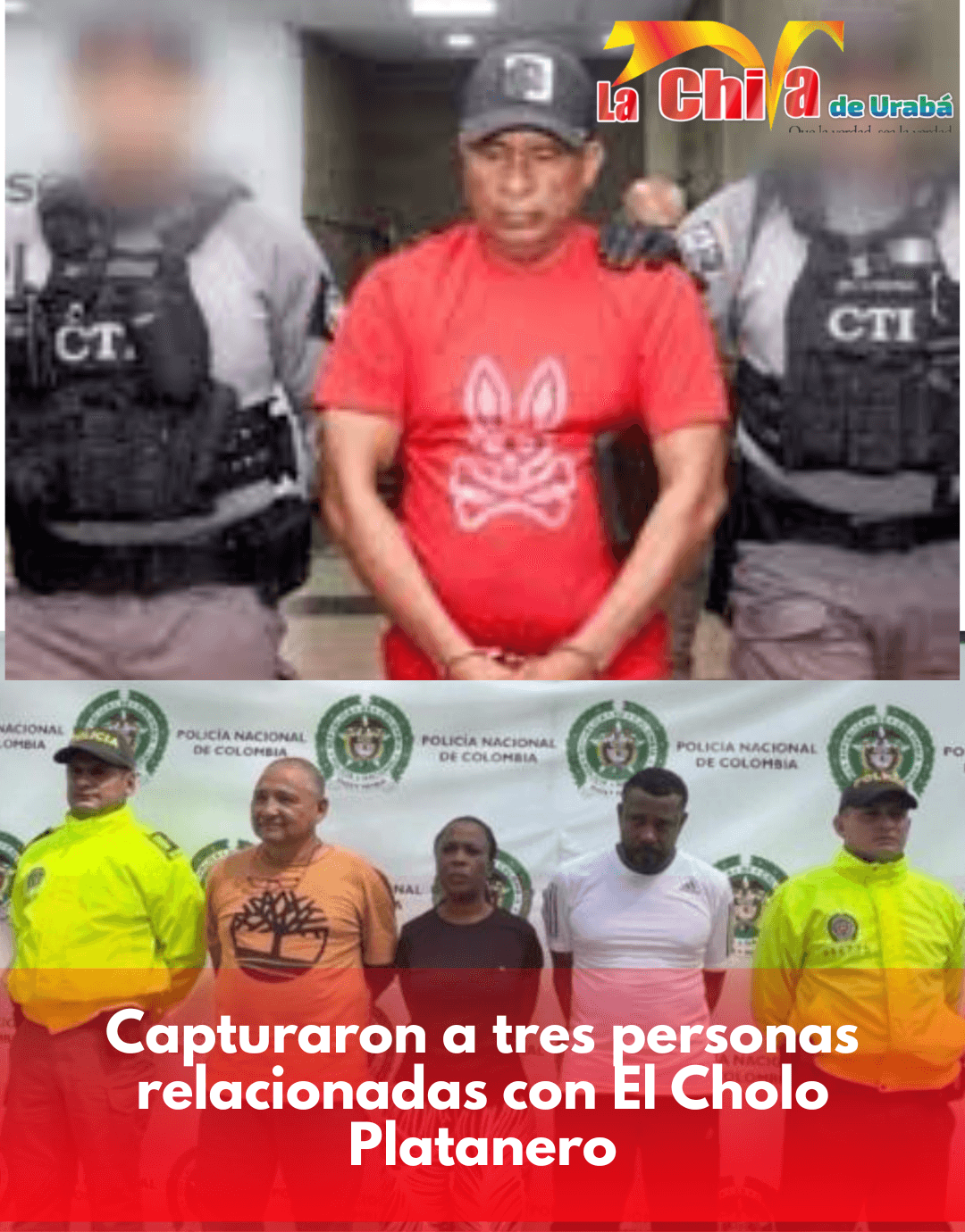 Las autoridades vinieron por la del “Cholo Platanero” y le capturaron a tres socios