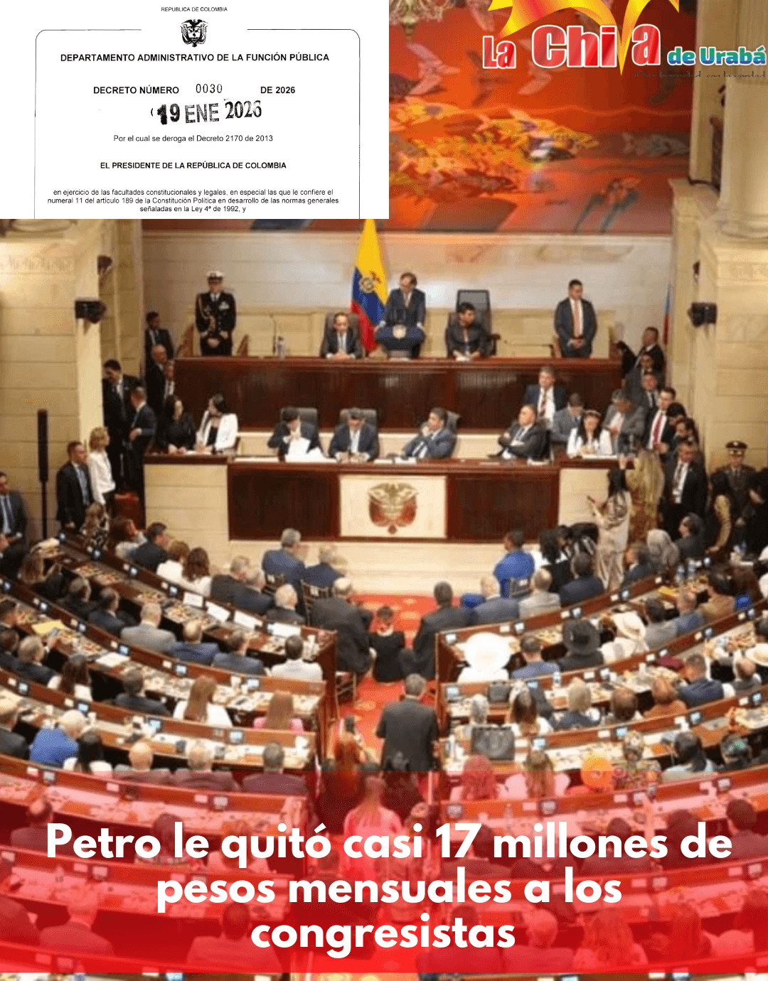 Petro lo cumplió, le quitó cerca de $17 millones mensuales a los congresistas