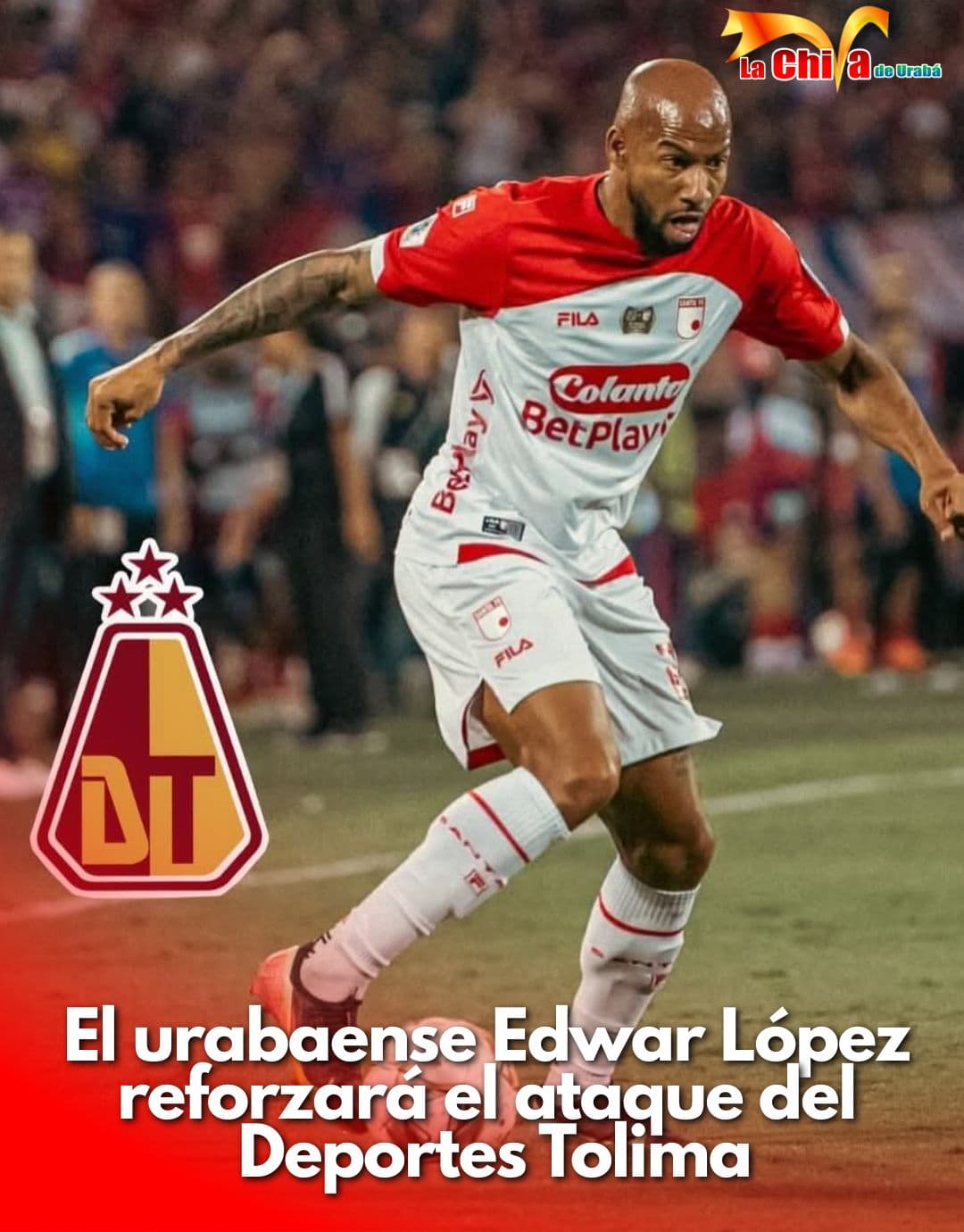 Edwar López, orgullo de Urabá, es nuevo jugador del Deportes Tolima