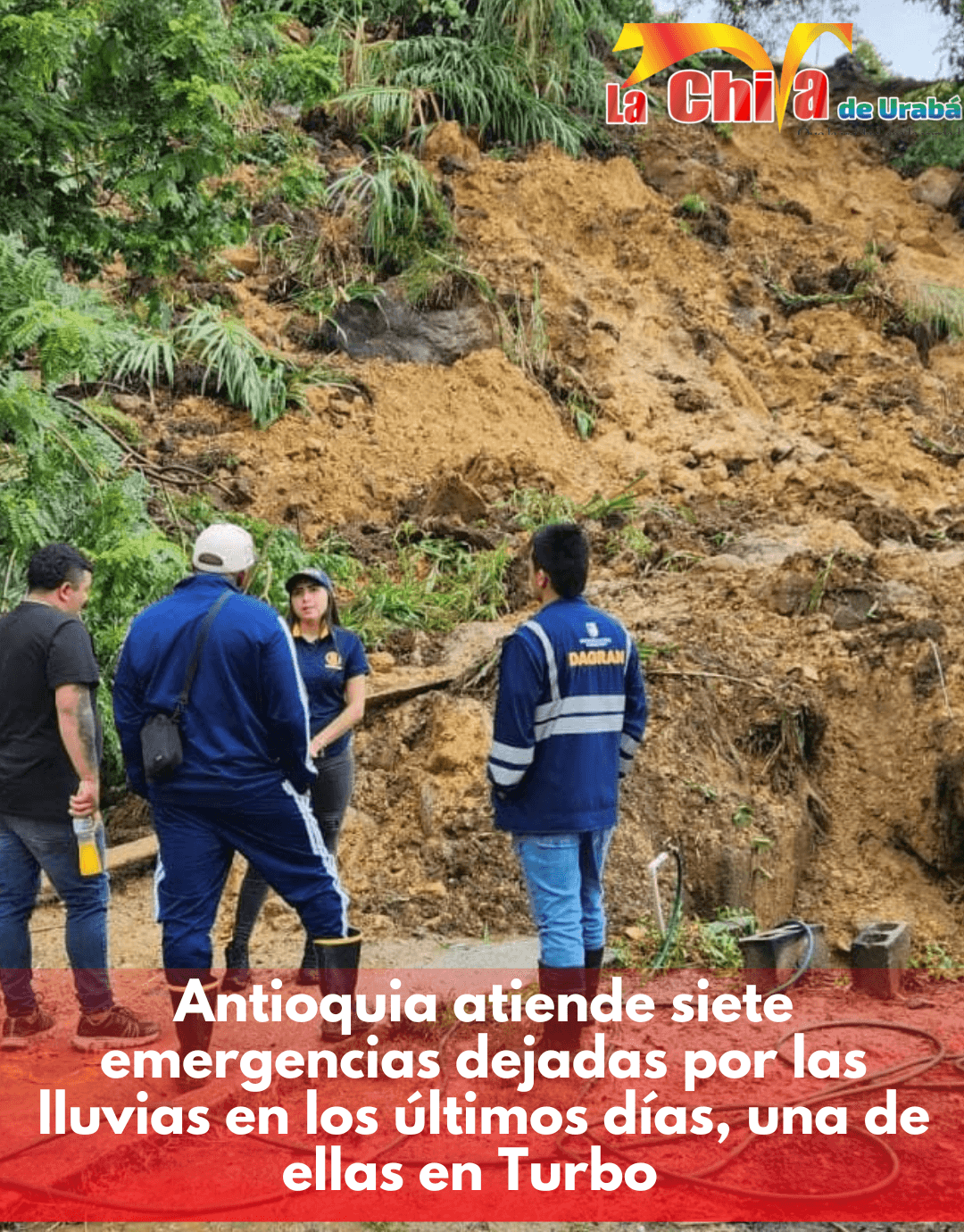 Dagran apoya la atención de emergencias por lluvias en Antioquia