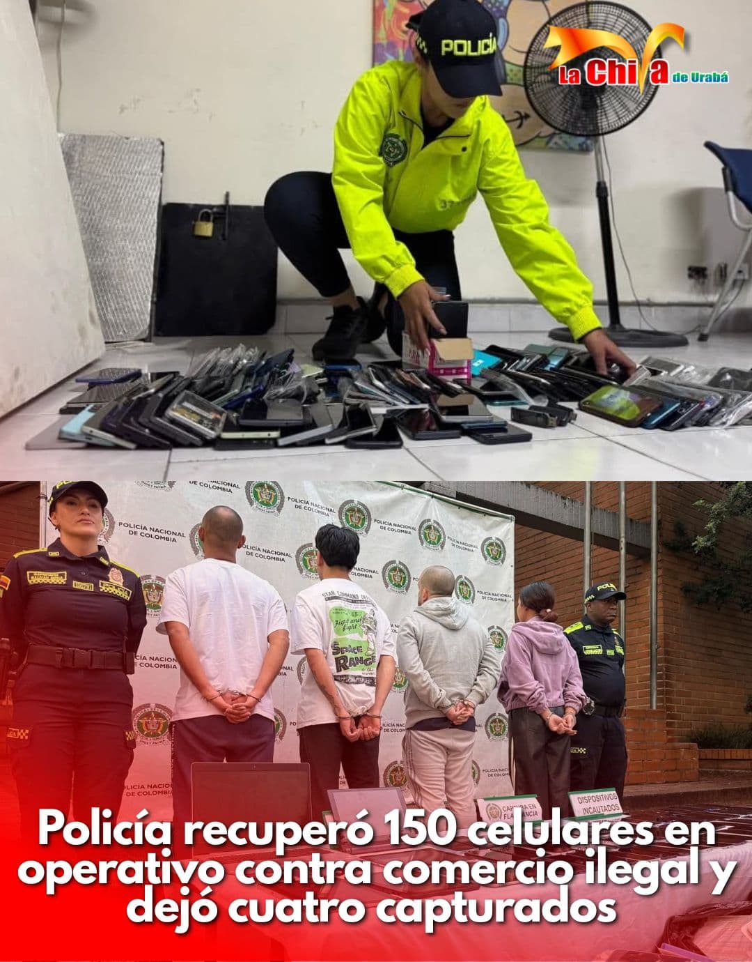 En Opera de Medellín operaba centro clandestino de celulares hurtados