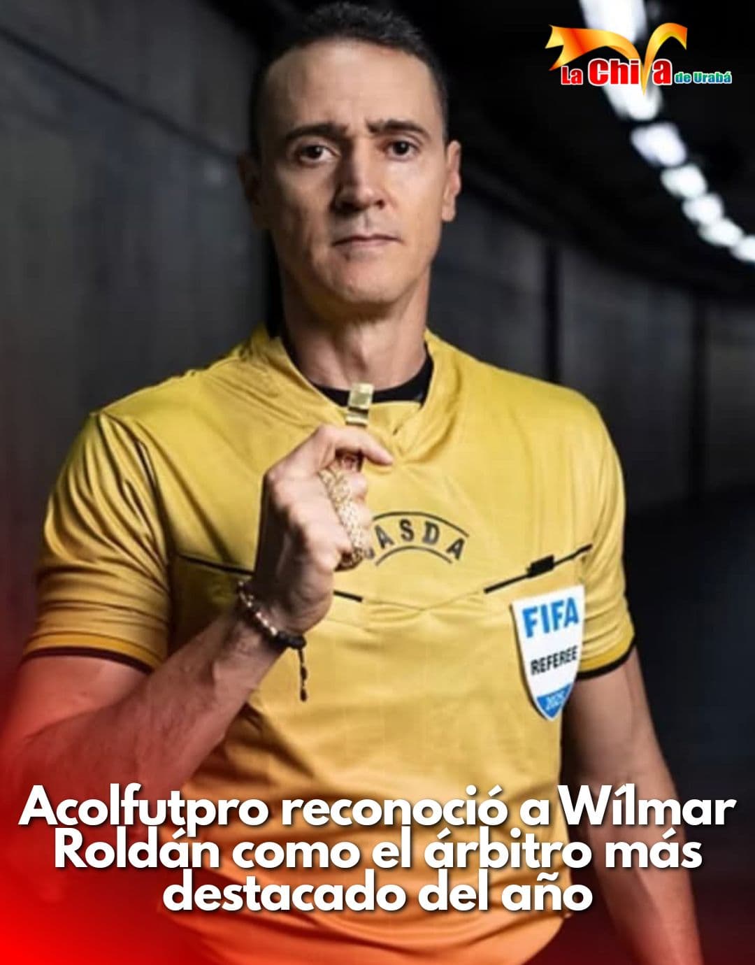 Wílmar Roldán fue reconocido como el mejor árbitro del fútbol colombiano en 2025