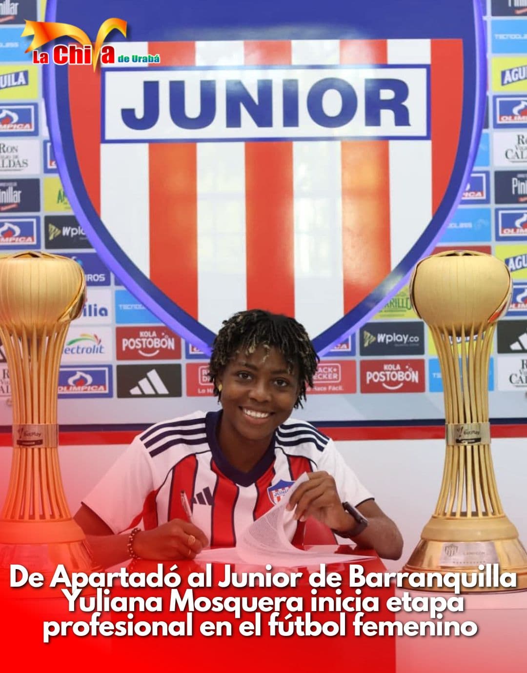 Yuliana María Mosquera, de Apartadó, firmó contrato con Junior FC