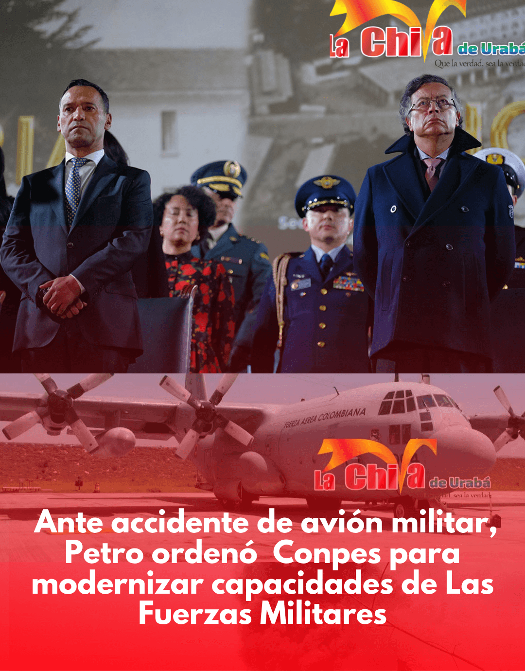 Petro ordenó modernizar Fuerzas Militares tras accidente de avión en Putumayo