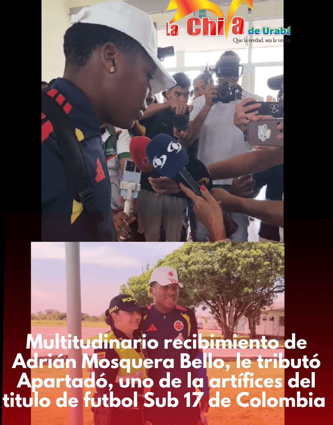 ¡Orgullo de Apartadó! Adrián Mosquera Bello regresó como campeón sudamericano Sub-17