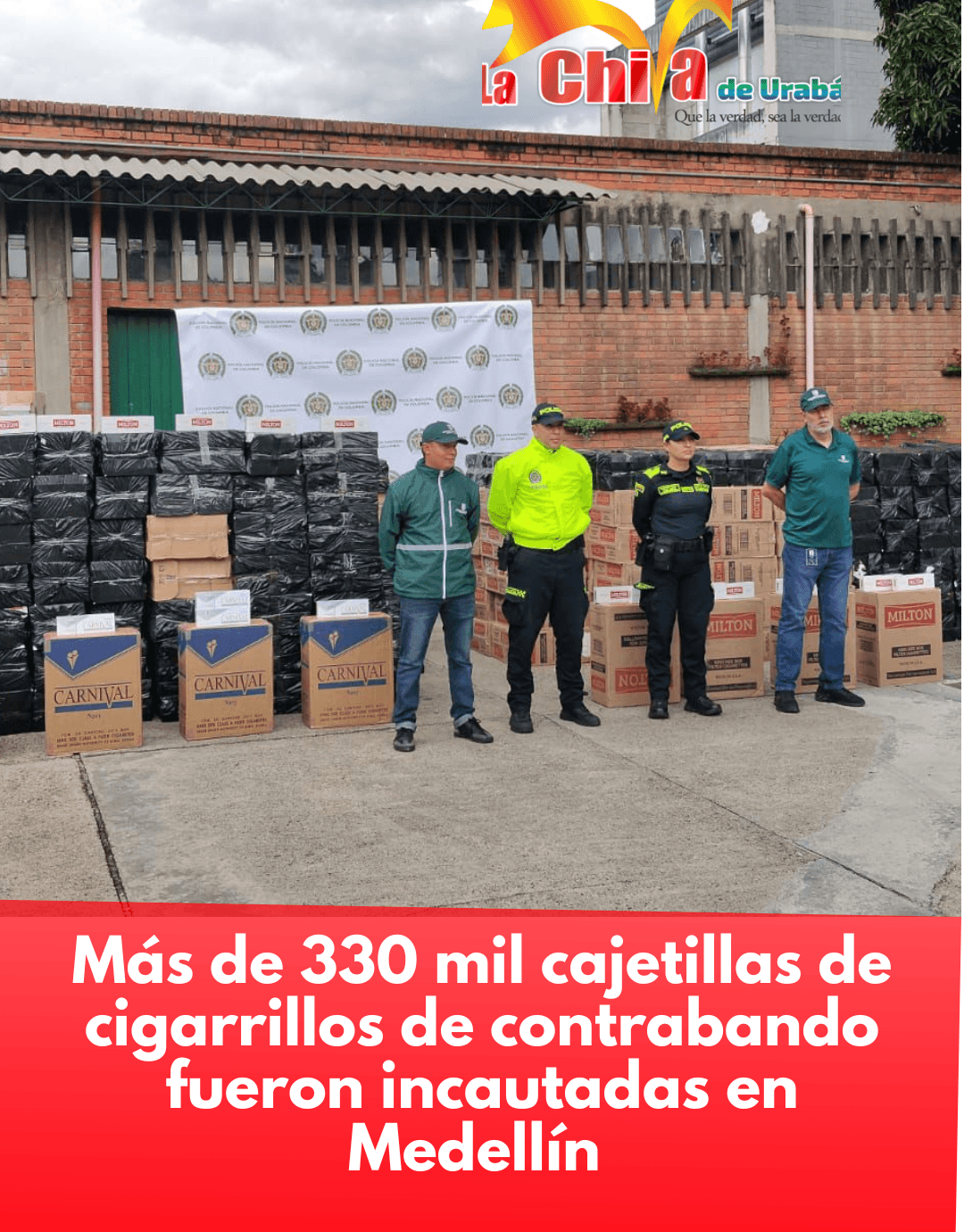 Incautaron más de 330 mil cajetillas de cigarrillos en Antioquia