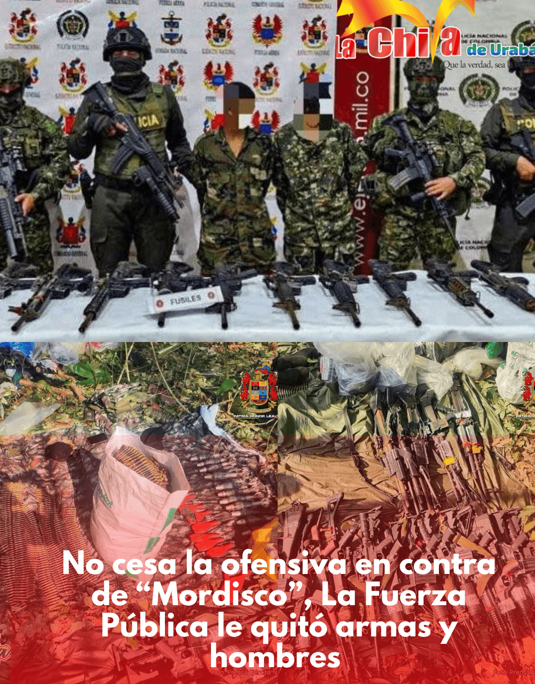 Golpe a ‘Mordisco’ en Guaviare: capturas, menores rescatados y arsenal incautado