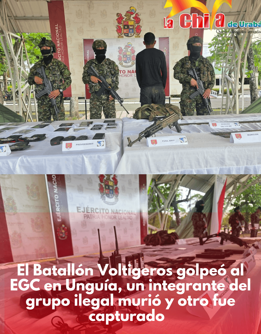 Un muerto dejó combate entre el  Ejército y el EGC o Clan del Golfo