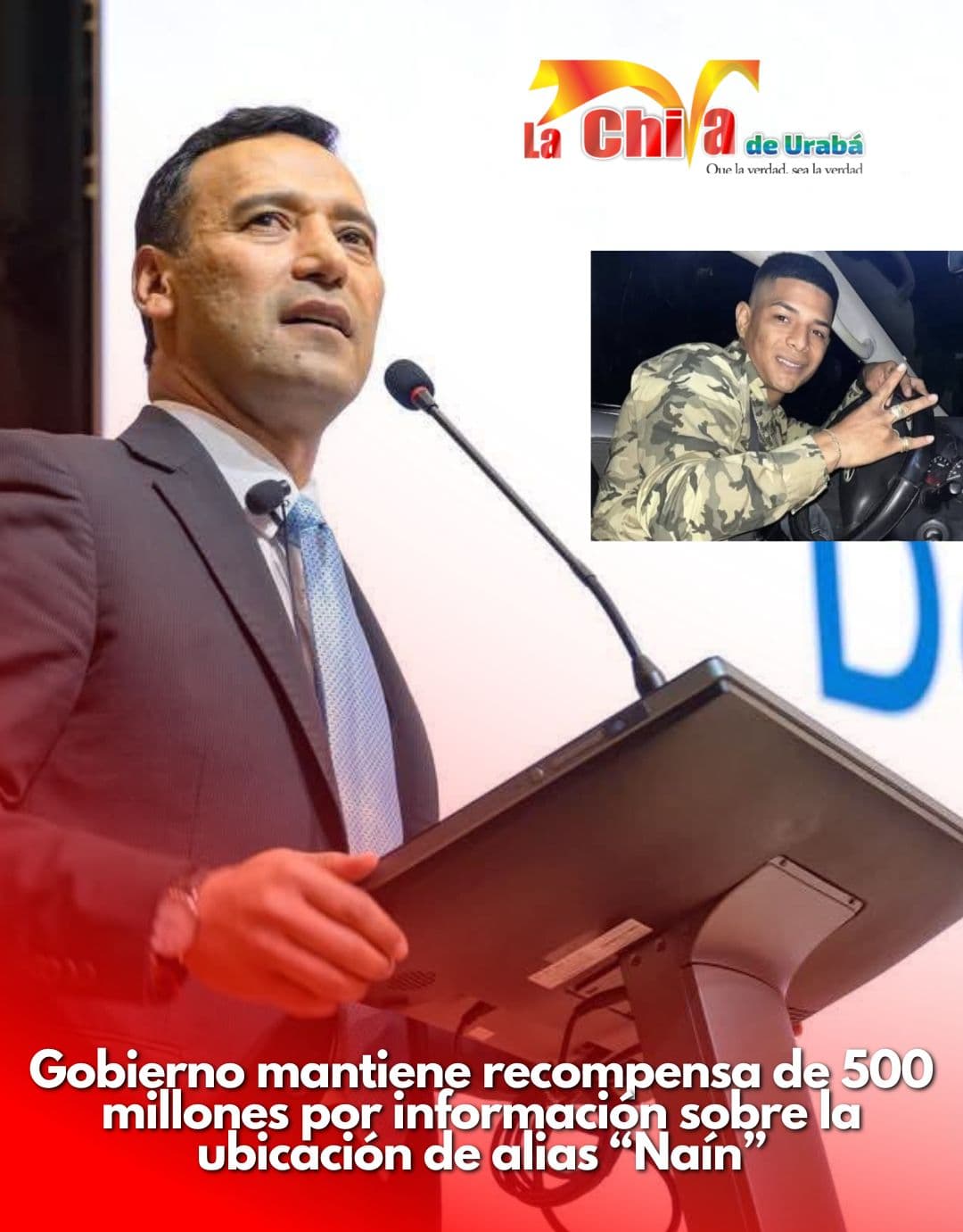 $500 millones por alias “Naín”, cabecilla de las ACSN de la Sierra Nevada