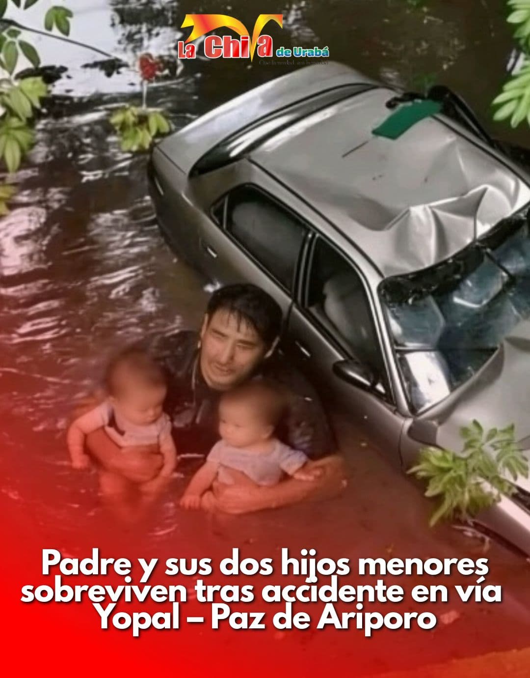 Accidente en la vía Yopal – Paz de Ariporo deja tres lesionados, salvó a los niños