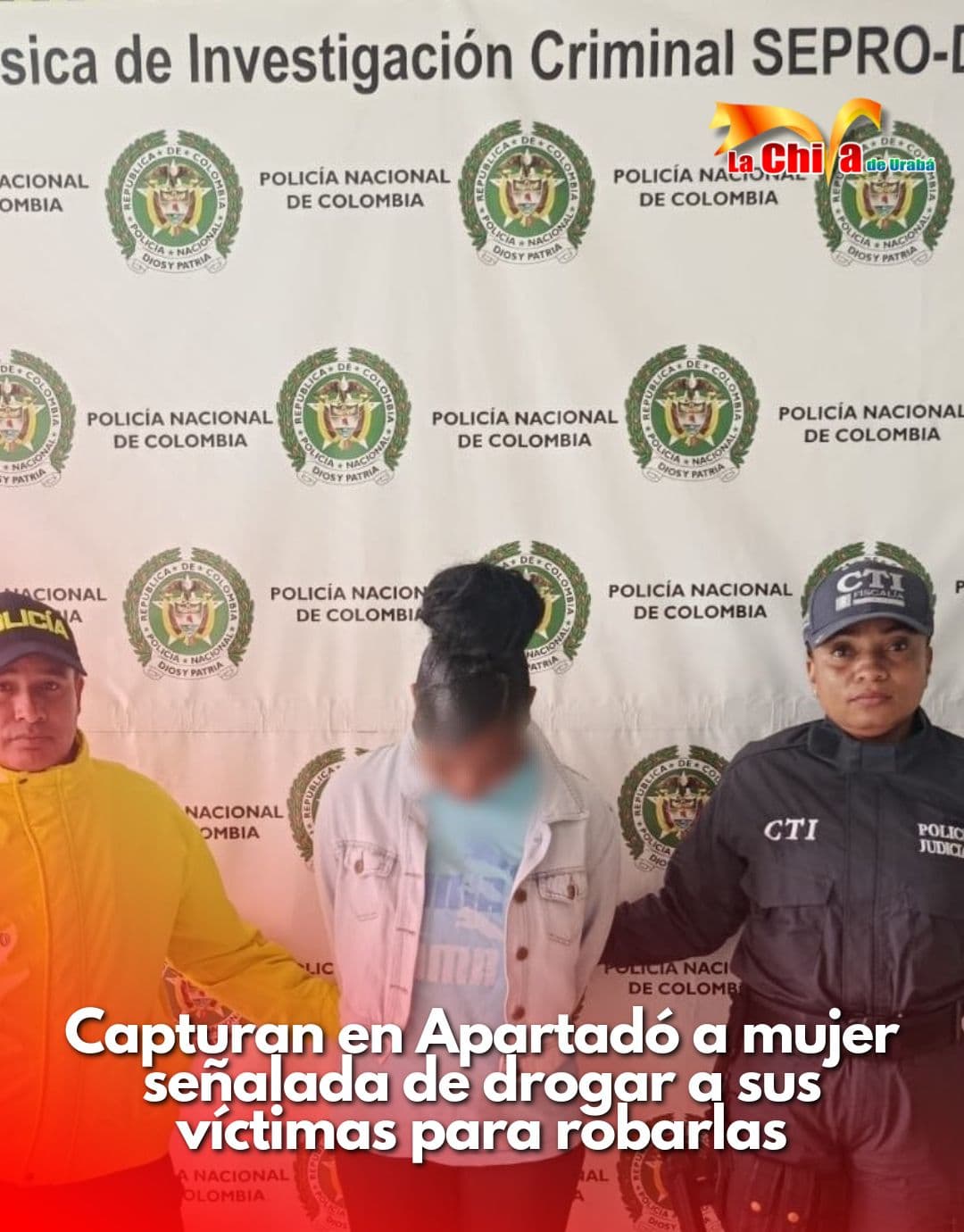 La capturaron en Apartadó, es señalada de hurtos mediante engaños e intoxicación
