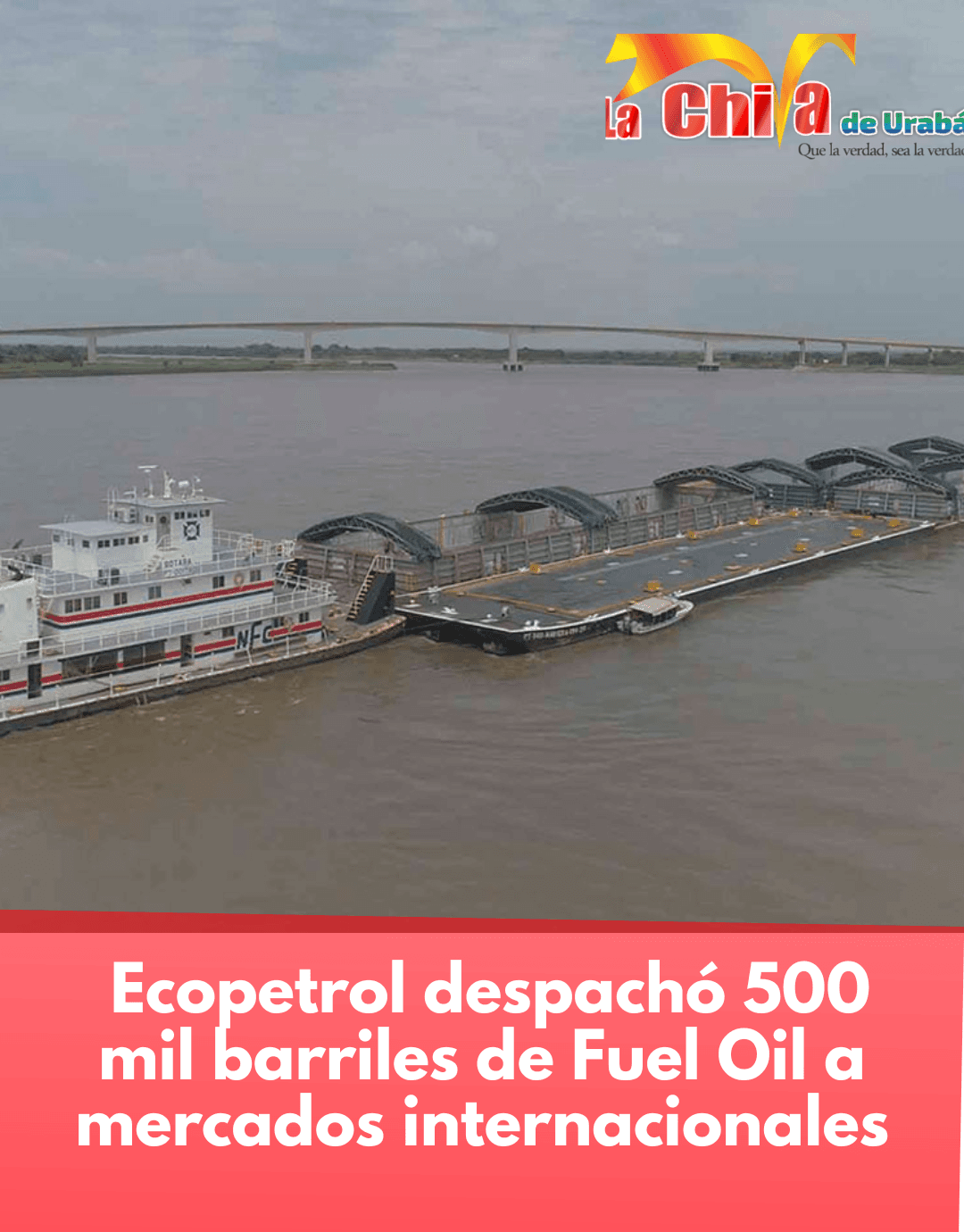 Ecopetrol logró un embarque de exportación récord de 500 mil barriles de Fuel Oil